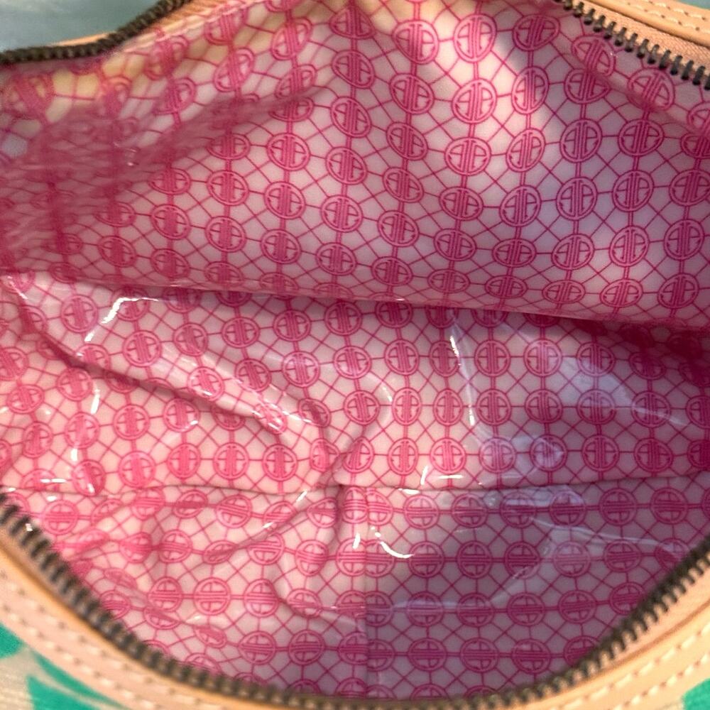 Lilly Pulitzer Green Khaki Floral Hobo Handbag Bag Preppy Vintage Purse - Picture 6 of 7